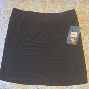 White Sierra Charcoal Ribbed Mini Skirt